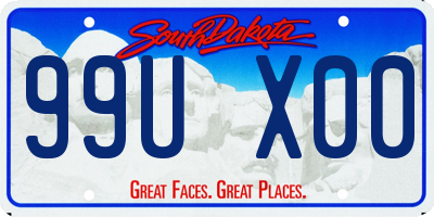 SD license plate 99UX00