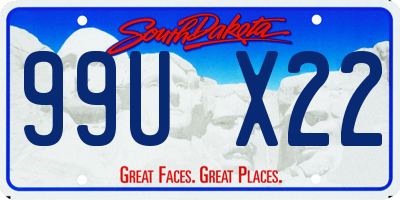 SD license plate 99UX22