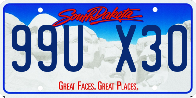 SD license plate 99UX30