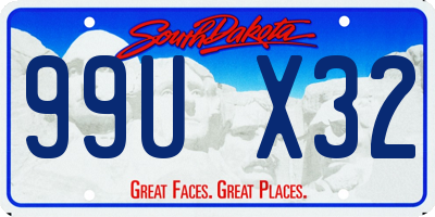 SD license plate 99UX32