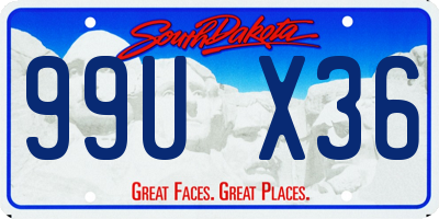 SD license plate 99UX36