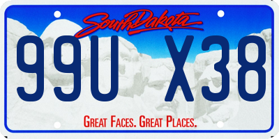 SD license plate 99UX38