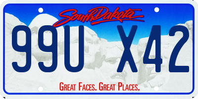 SD license plate 99UX42