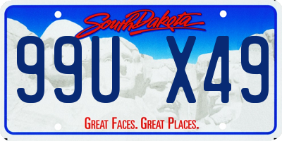 SD license plate 99UX49