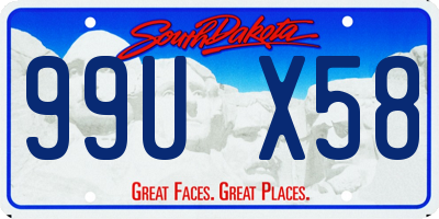 SD license plate 99UX58