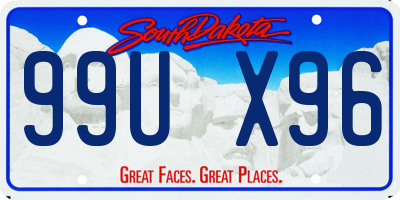 SD license plate 99UX96