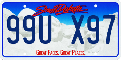 SD license plate 99UX97