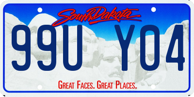 SD license plate 99UY04