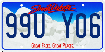 SD license plate 99UY06