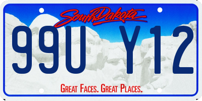 SD license plate 99UY12