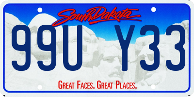 SD license plate 99UY33