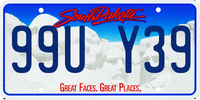 SD license plate 99UY39