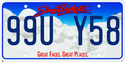 SD license plate 99UY58