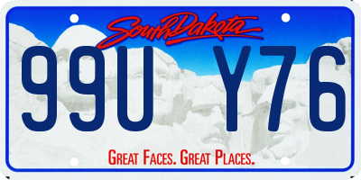 SD license plate 99UY76