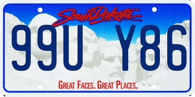 SD license plate 99UY86