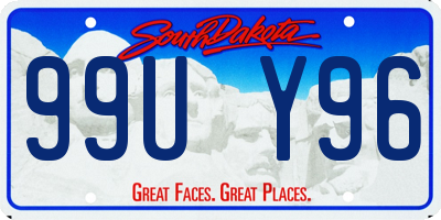 SD license plate 99UY96