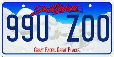 SD license plate 99UZ00