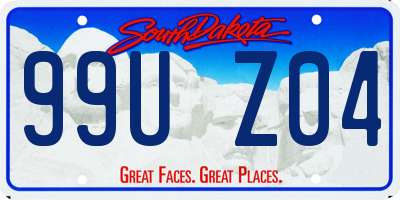 SD license plate 99UZ04