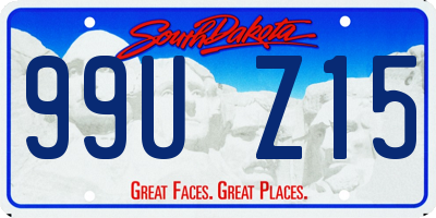 SD license plate 99UZ15