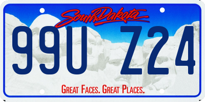 SD license plate 99UZ24