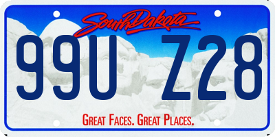 SD license plate 99UZ28