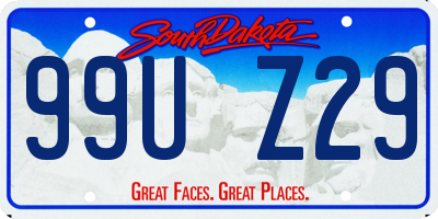 SD license plate 99UZ29