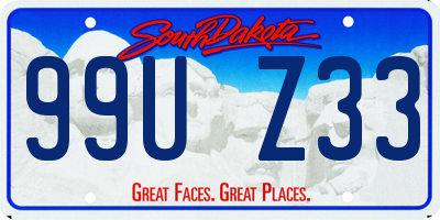 SD license plate 99UZ33