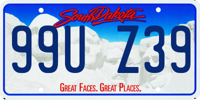 SD license plate 99UZ39