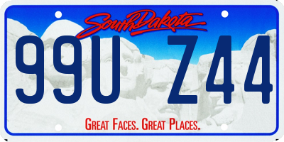 SD license plate 99UZ44