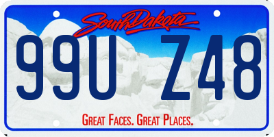 SD license plate 99UZ48