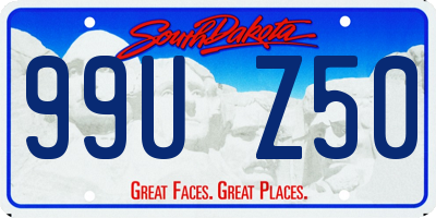 SD license plate 99UZ50
