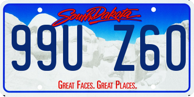 SD license plate 99UZ60