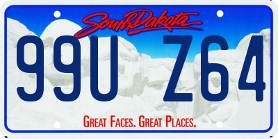SD license plate 99UZ64