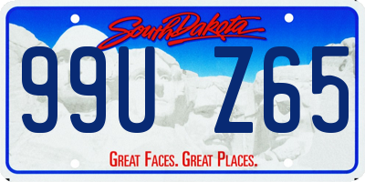 SD license plate 99UZ65