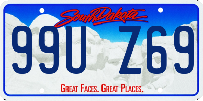 SD license plate 99UZ69