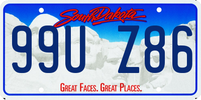 SD license plate 99UZ86