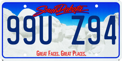SD license plate 99UZ94