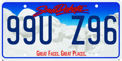 SD license plate 99UZ96