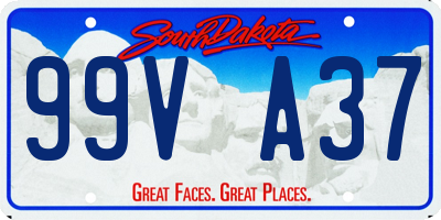 SD license plate 99VA37
