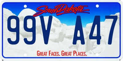 SD license plate 99VA47