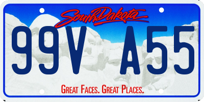 SD license plate 99VA55