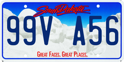 SD license plate 99VA56