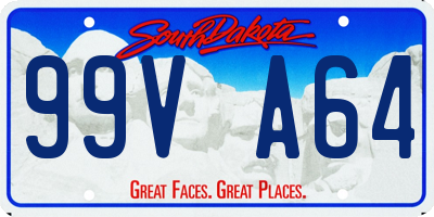 SD license plate 99VA64
