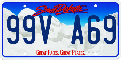 SD license plate 99VA69