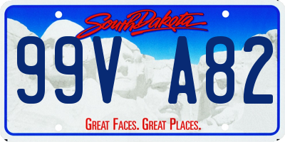 SD license plate 99VA82