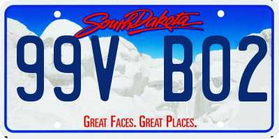 SD license plate 99VB02