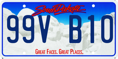 SD license plate 99VB10
