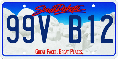 SD license plate 99VB12