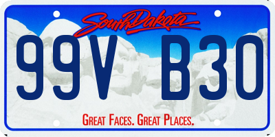 SD license plate 99VB30