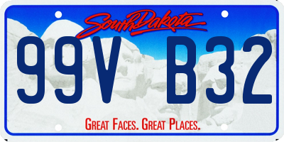 SD license plate 99VB32